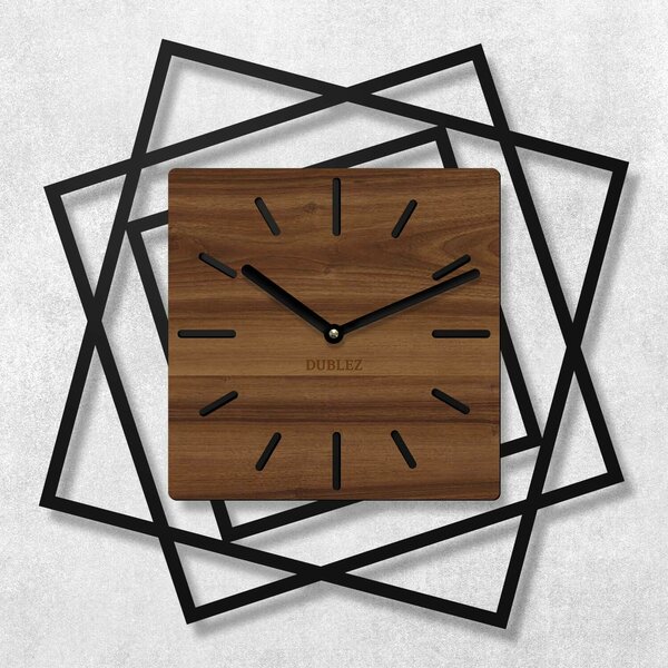 DUBLEZ | Ceas de perete din lemn 3D - Frames