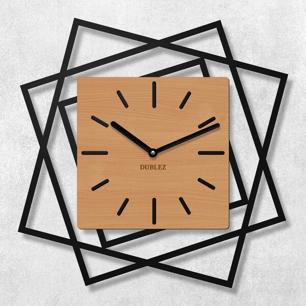 DUBLEZ | Ceas de perete din lemn 3D - Frames