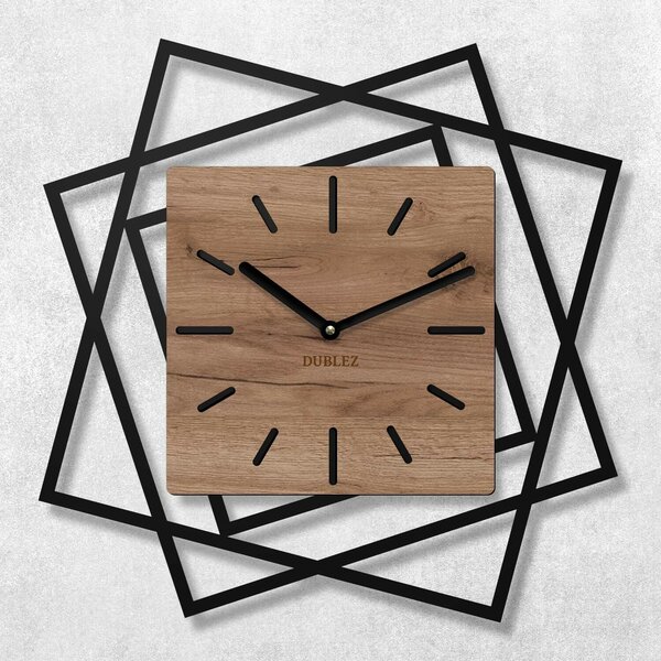 DUBLEZ | Ceas de perete din lemn 3D - Frames