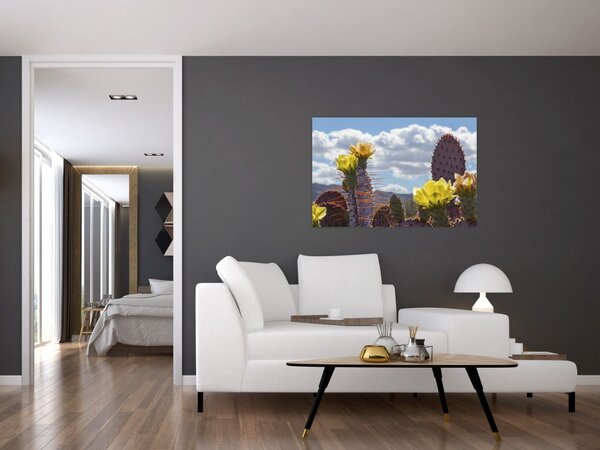 Tablou cu floarea de cactus Opunție (90x60 cm)