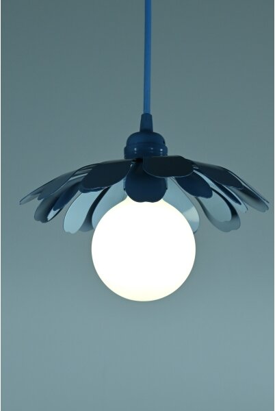 Bohemia-Design - Lustră suspendată pe cablu, 1xE27/60W/230V, albastră
