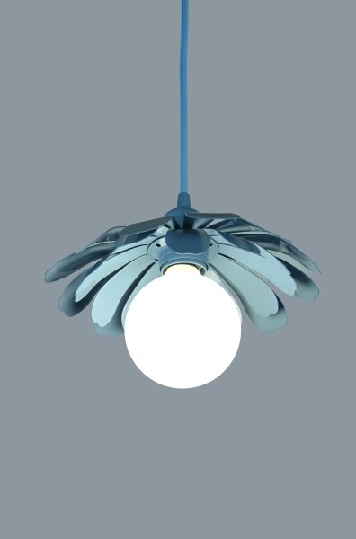 Bohemia-Design - Lustră suspendată pe cablu, 1xE27/60W/230V, albastră
