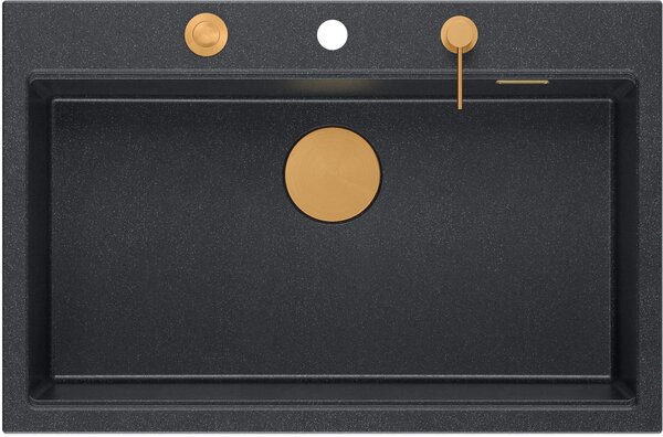 Quadron Marc chiuveta graniteq 76x50 cm negru HQM7650U8_PVDC1