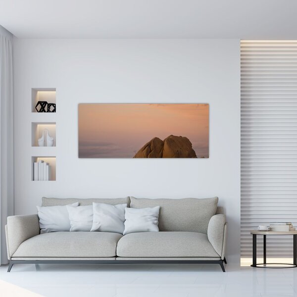 Tablou cuu apus de soare în stânci (120x50 cm)
