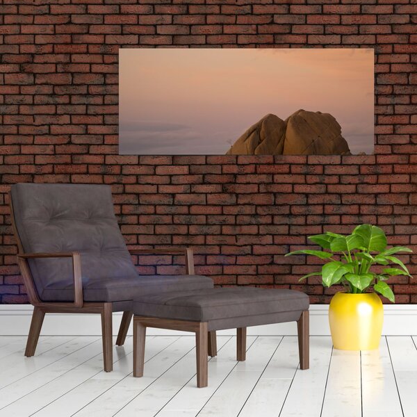 Tablou cuu apus de soare în stânci (120x50 cm)