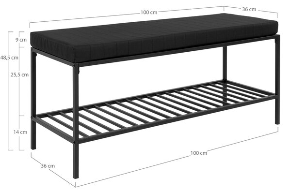 Bancă Vistalia 5 (negru). 1147703