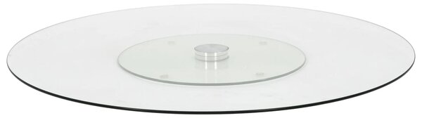 Platou servire rotativ transparent, 60 cm, sticlă securizată