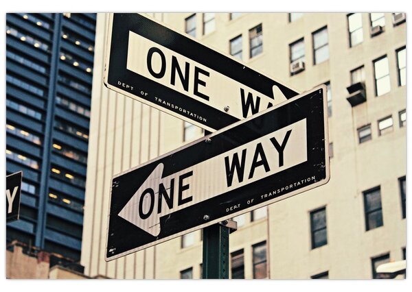 Tablou - New York ONE WAY (90x60 cm)