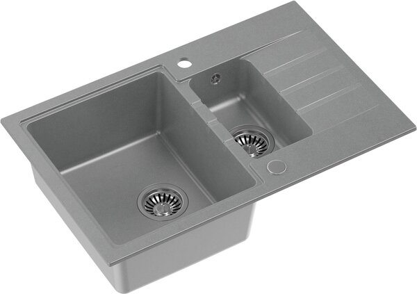 Quadron Peter chiuveta graniteq 78x50 cm gri/grafit/onix HCQP57850SZK