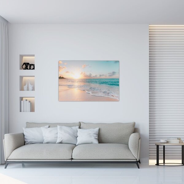 Tablou - Plaja de vis (90x60 cm)