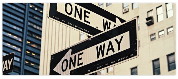 Tablou - New York ONE WAY (120x50 cm)