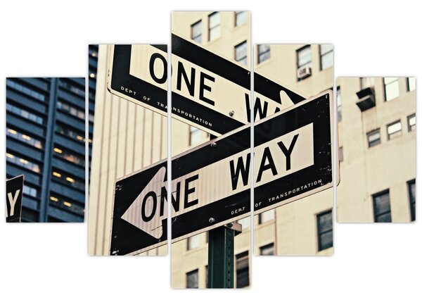 Tablou - New York ONE WAY (150x105 cm)