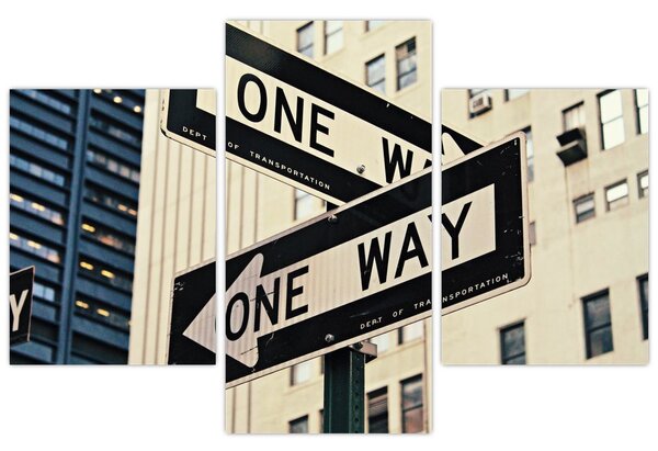 Tablou - New York ONE WAY (90x60 cm)