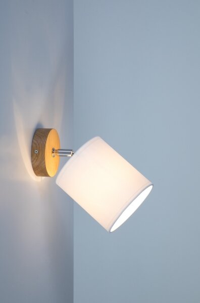 Spot-Light 56744174 - Aplică de perete cu spot APRILLIA 1xE27/25W/230V, stejar alb