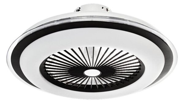 Plafonieră LED dimabilă cu ventilator ZEPHYR LED/48W/230V negru + telecomandă