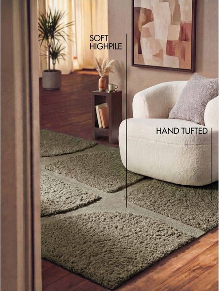 Covor kaki țesut manual 120x180 cm Lambeth Jasper – Ted Baker