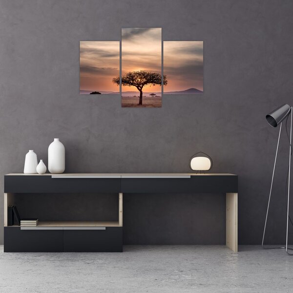 Tablou apusului de soare în Tanzania (90x60 cm)
