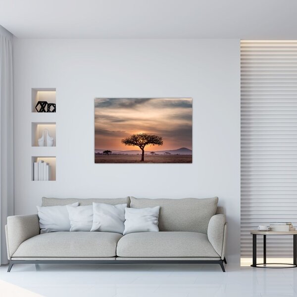 Tablou apusului de soare în Tanzania (90x60 cm)