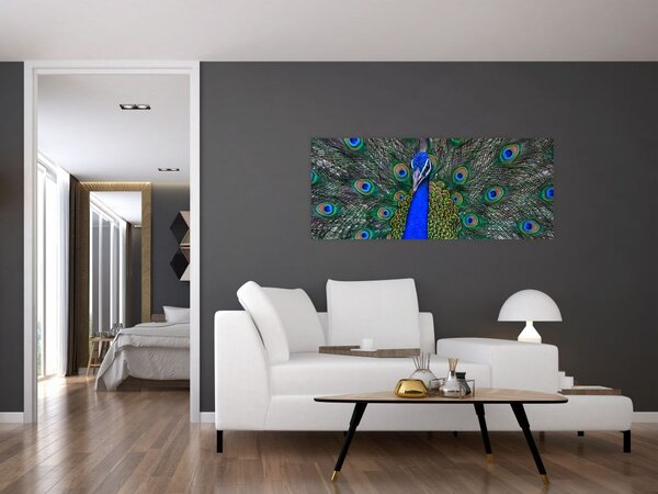 Tablou - Păun (120x50 cm)