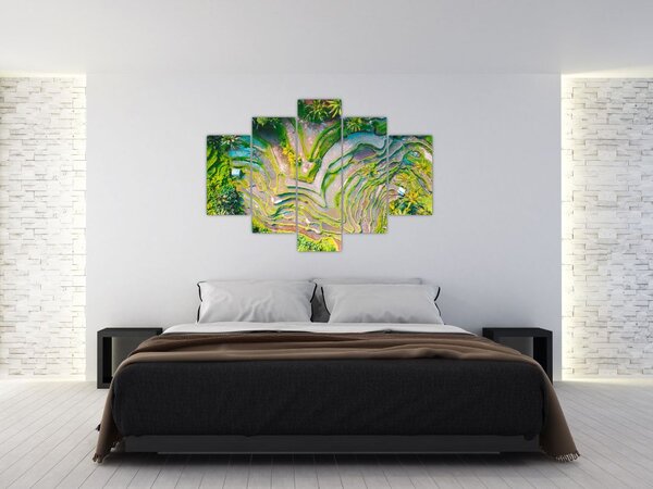 Tablou cu lanuri de orez din privire de sus (150x105 cm)