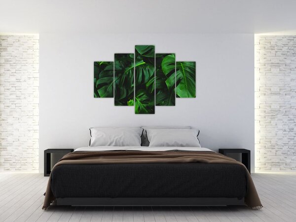 Tablou cu frunze Monstery (150x105 cm)