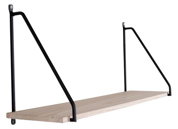 Raft din lemn masiv negru pavlovnia Arnhem - House Nordic