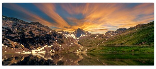 Tablou - Oglindirea în lacul montan (120x50 cm)