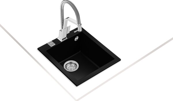 Teka Forsquare chiuveta tegranit 50x41 cm negru 115230010