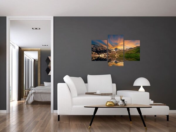 Tablou - Oglindirea în lacul montan (90x60 cm)