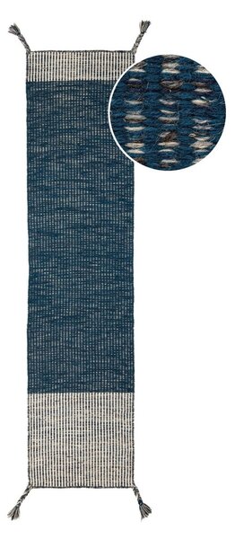 Covor din lână Flair Rugs Anu, 60 x 200 cm, albastru