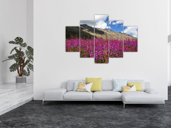 Tablou sceneriei cu lunca montană (150x105 cm)