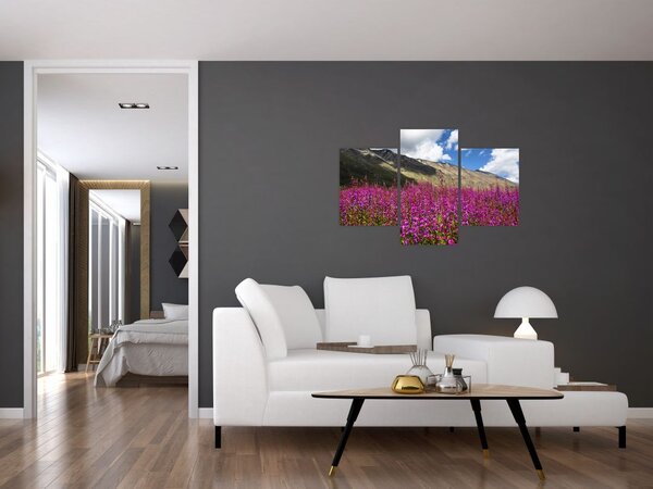 Tablou sceneriei cu lunca montană (90x60 cm)