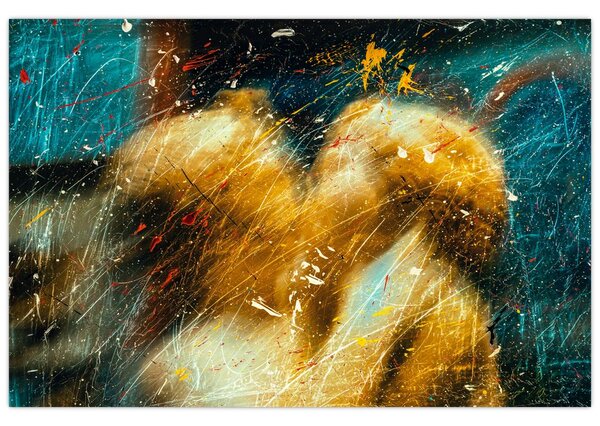 Tablou - Îngerii sărutăndu-se (90x60 cm)