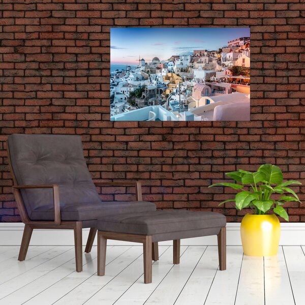 Tablou - Amurg în Santorini (90x60 cm)