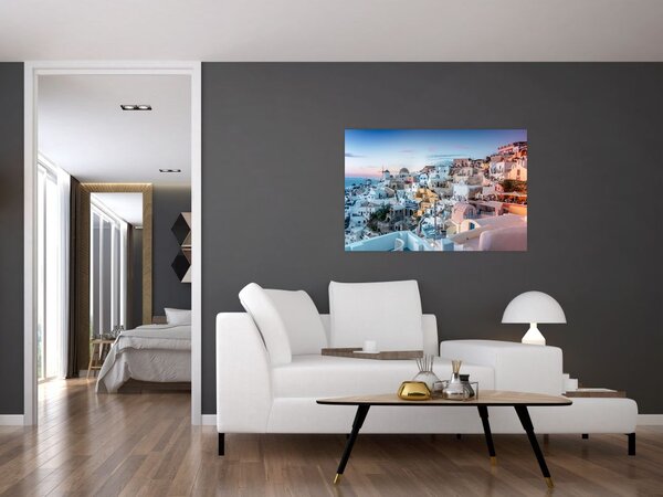 Tablou - Amurg în Santorini (90x60 cm)