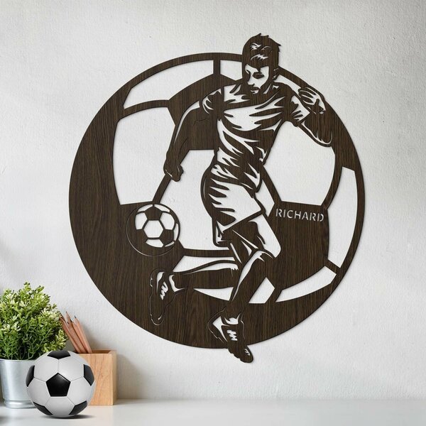 DUBLEZ | Tablou din lemn pentru perete - Fotbal | Tablou de perete