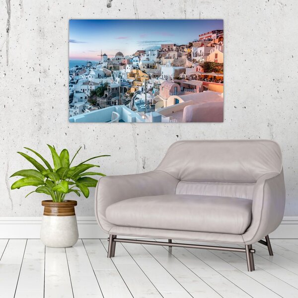 Tablou - Amurg în Santorini (90x60 cm)
