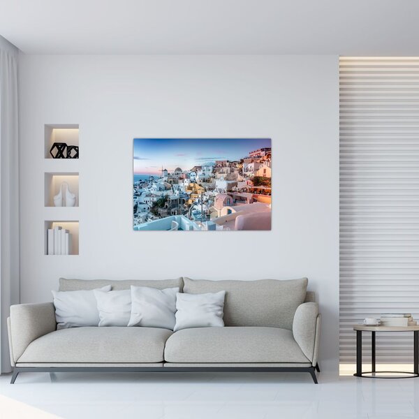 Tablou - Amurg în Santorini (90x60 cm)