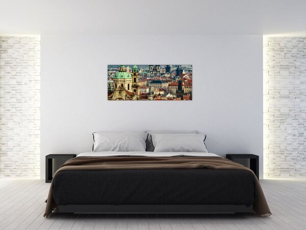 Tablou - Panorama din Praga (120x50 cm)
