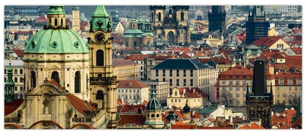 Tablou - Panorama din Praga (120x50 cm)