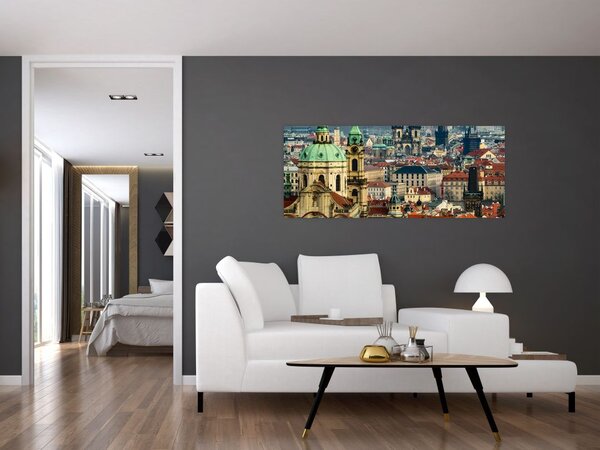Tablou - Panorama din Praga (120x50 cm)