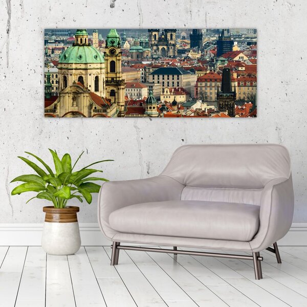 Tablou - Panorama din Praga (120x50 cm)