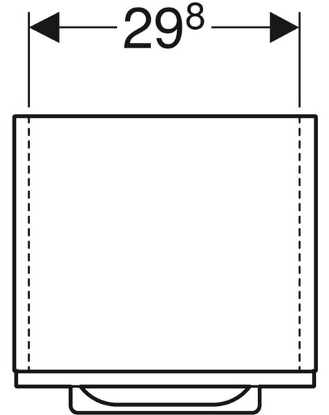 Geberit Selnova Square dulap 33x29.7x85 cm laterala pe perete alb 501.276.00.1