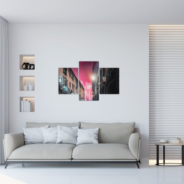 Tablou - Artificii din Marseille (90x60 cm)