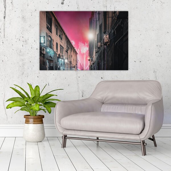 Tablou - Artificii din Marseille (90x60 cm)
