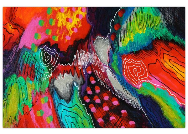 Tablou abstract - culori (90x60 cm)