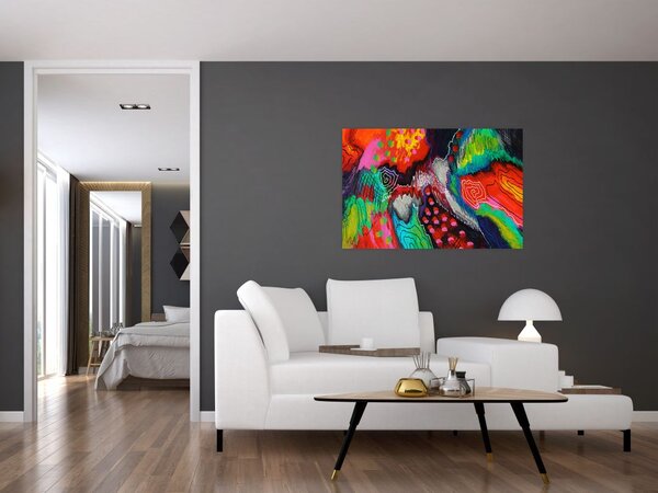 Tablou abstract - culori (90x60 cm)