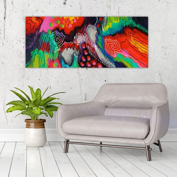 Tablou abstract - culori (120x50 cm)