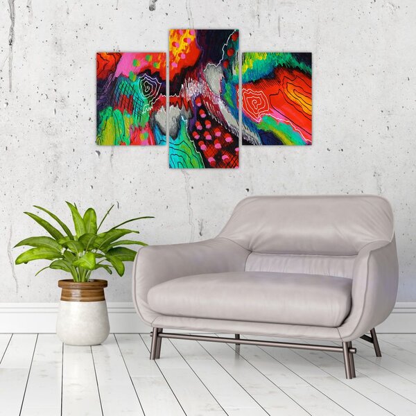 Tablou abstract - culori (90x60 cm)
