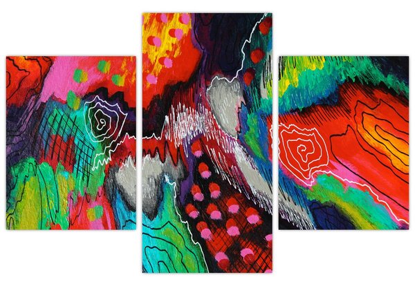 Tablou abstract - culori (90x60 cm)
